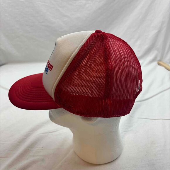 UPS Next Day Air Vintage Crown Trucker Cap Hat Red White Mesh Snapback One Size - Picture 4 of 12